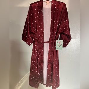 Satin heart robe